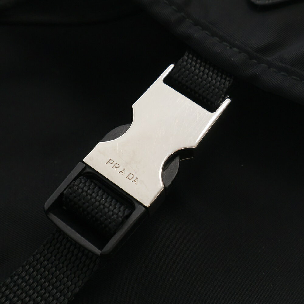 Prada Black Triangle Nylon Backpack - image 5